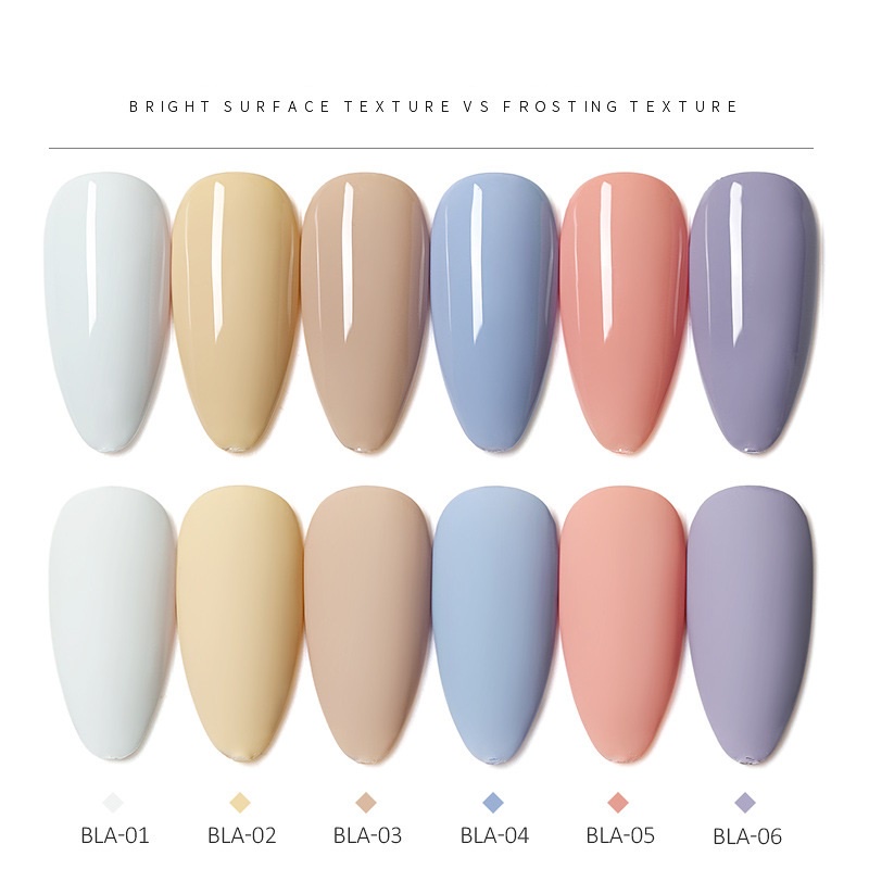 Sơn gel AS sơn móng tay gel tone màu trắng sữa vàng đất chai 15ml mã BLA