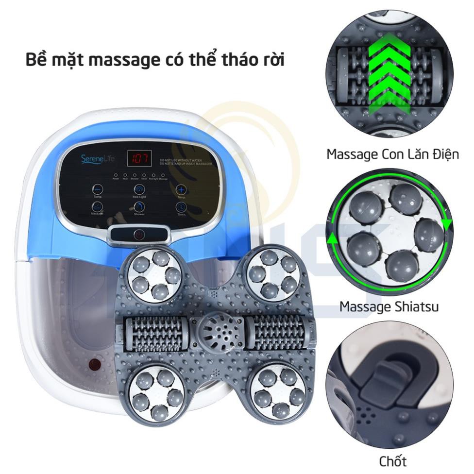 [ NHẬP KHẨU HOA KỲ] Bồn Ngâm Chân, Massage Chân SereneLife SL12, Bảo hiểm 2 tỷ