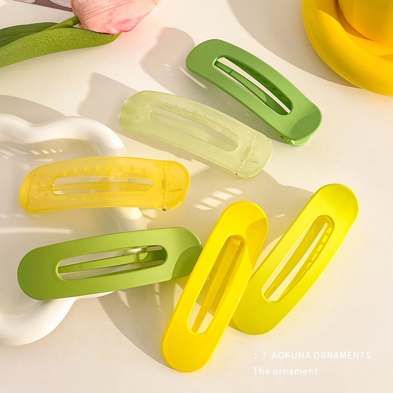 Kẹp Tóc Hình Hoa Màu Xanh Lá Thiết Kế Mới Xinh Xắn Thời Trang Dành Cho Nữ