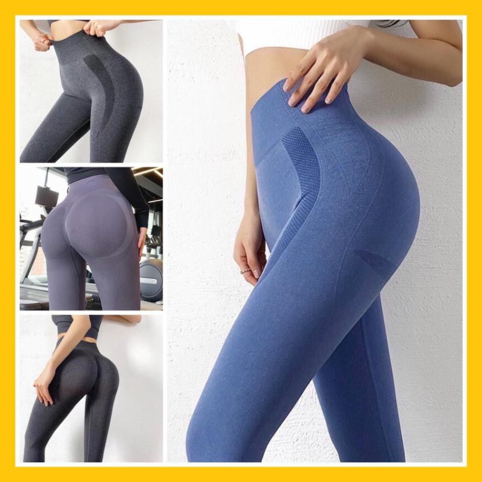 [EMMA] Quần Tập Gym Nữ Yoga [LEGGING] Gân Laze Dệt [ĐỒ TẬP]