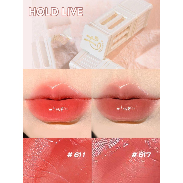 Son thỏi bóng Hold Live Lâu Đài Streamer Retro Aqua HL561 làm mềm môi dưỡng môi căng mọng hot tiktok nội địa trung