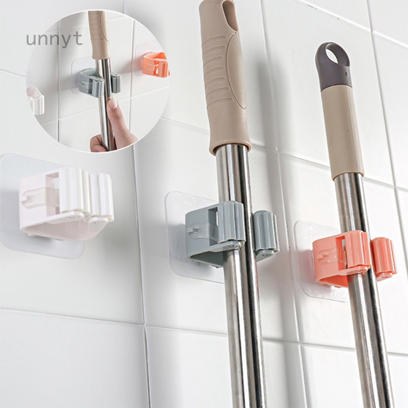 Móc Treo Cây Lau Nhà / Chổi / Cây Lau Nhà Gắn Tường Đa Năng Tiện Dụng Cho Nhà Bếp / Nhà Tắm Giá Đ