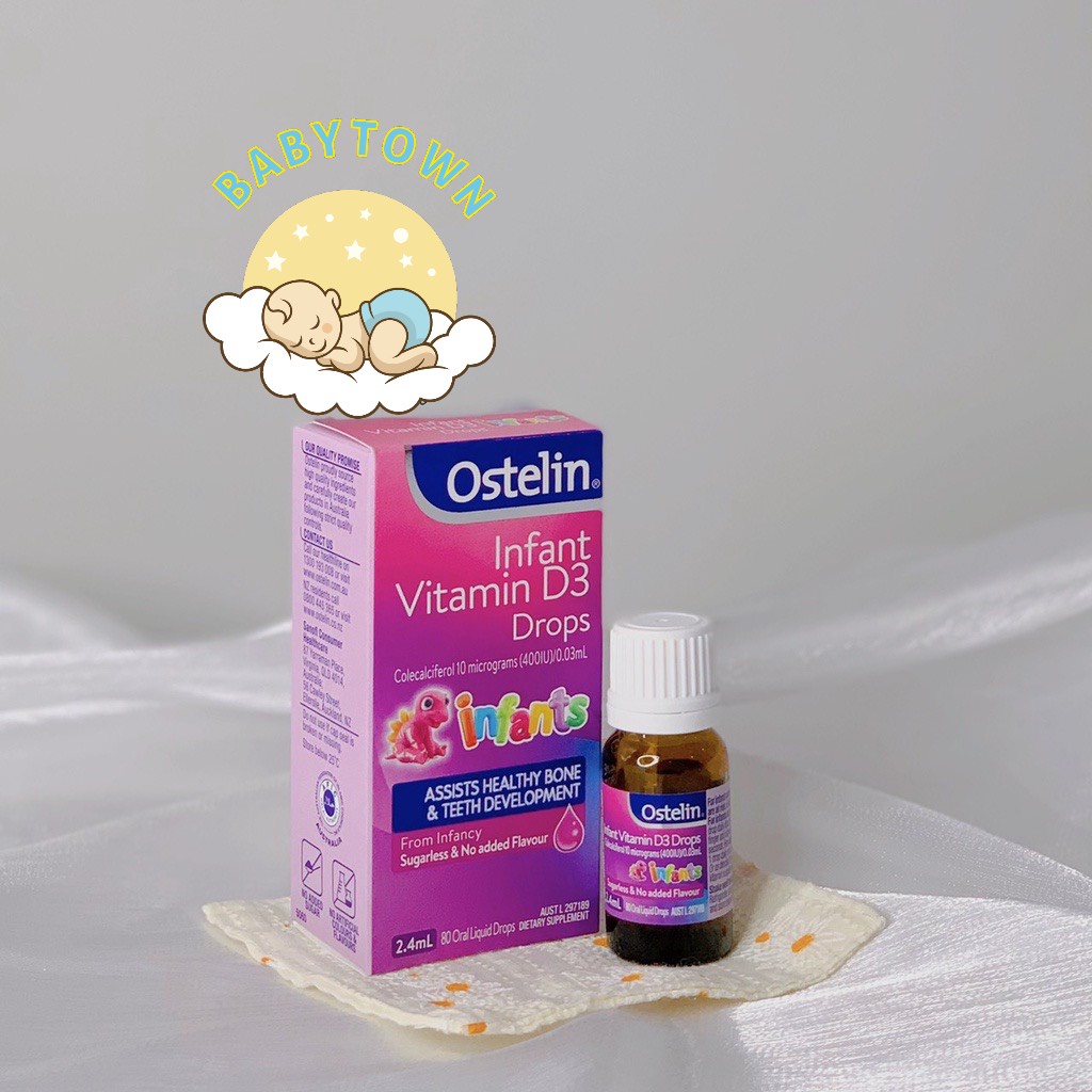 [Chính Hãng] Infant Vitamin D3 drops 2,4ml - Ostelin Liquid 20ml Úc