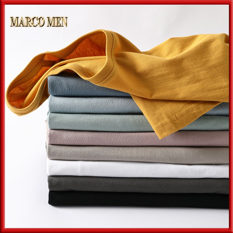 Áo thun nam nữ trơn vải cotton co giãn dày dặn thấm hút mồ hôi form Regular fit ATN01