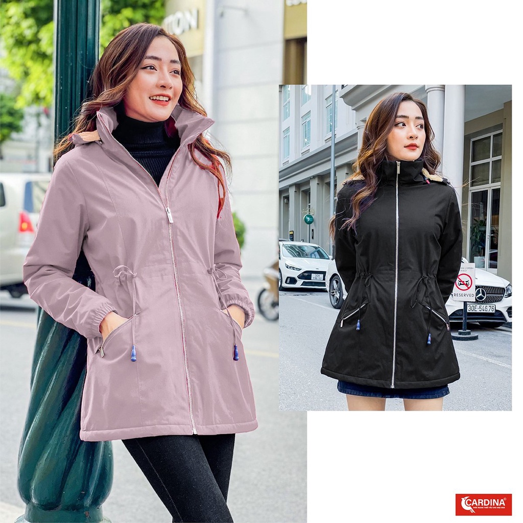 Áo PARKA nữ CARDINA lót lông cừu cao cấp siêu ấm cho mùa đông không lạnh 1PKF.