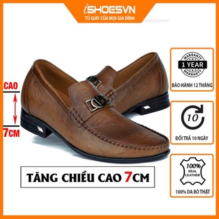 Giày Da Nam Tăng Chiều Cao 7cm ISHOESVN IS118 - Giày Lười Công Sở Giày iShoes Vn