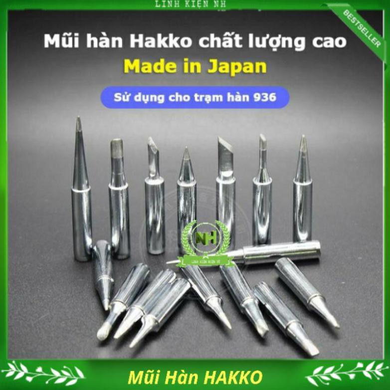 (LKNH) Mũi hàn HAKKO sử dụng cho trạm hàn 900M.933.376.907.913.951.898D, 852D + Loại Tốt