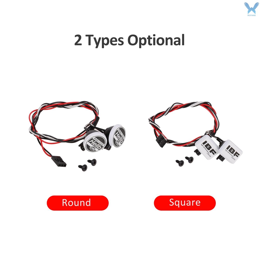 Bộ 2 đèn led ánh sáng trắng 5.5-11v Rc trang trí cho xe hơi điều khiển từ xa