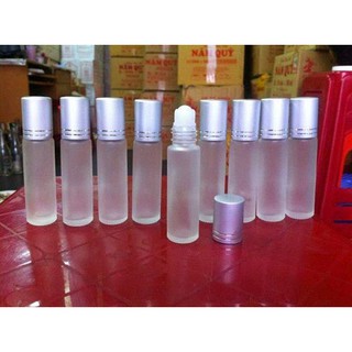 Lọ bi lăn thủy tinh 10ml dùng chiết mỹ phẩm, dầu dừa, dầu gấc