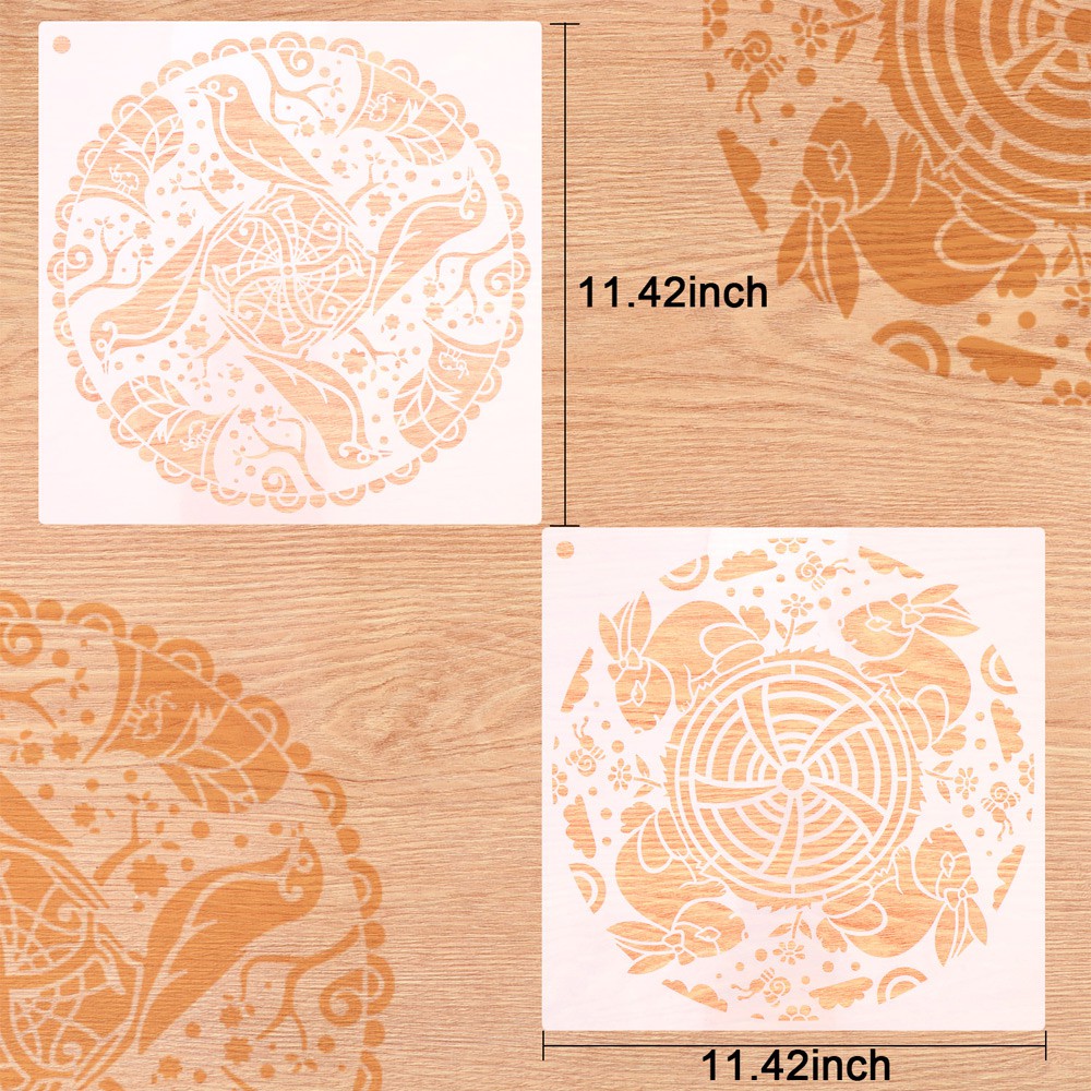 Bản vẽ mẫu Mandala bằng gỗ tự làm đồ dùng văn phòng & trường học hướng dẫn vẽ trên mẫu tranh in
