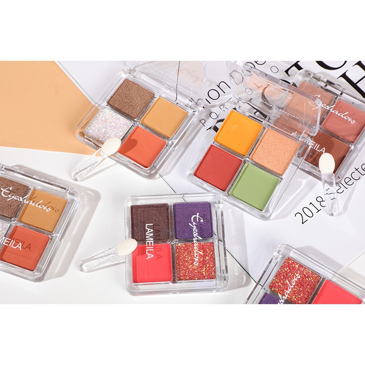 Bảng phấn mắt Lameila 4 ô Grid Eye Shadow LPM2