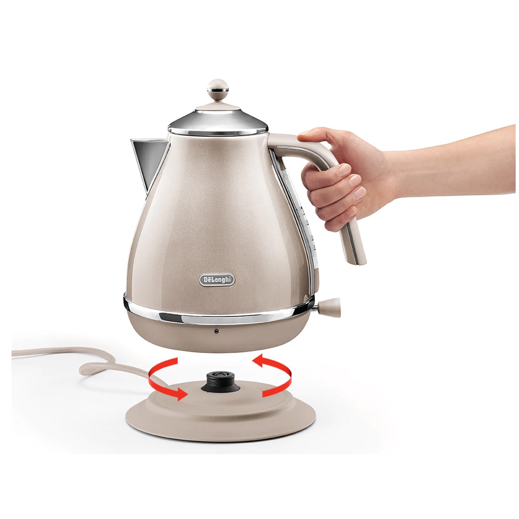 Ấm siêu tốc DELONGHI KBOV 2001.BG màu be, 1,7l, công suất 2000W