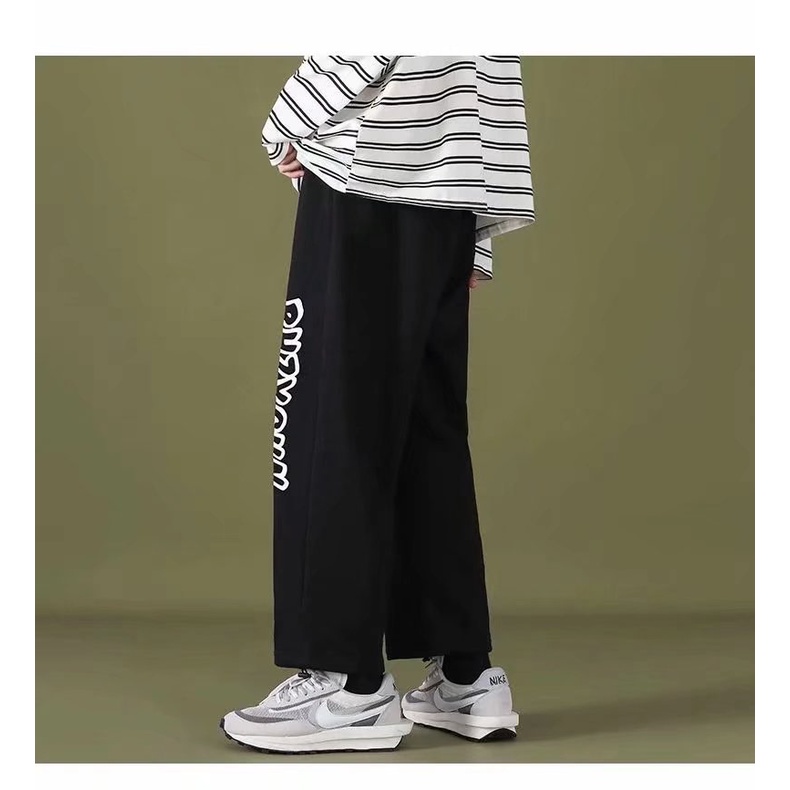 Quần jogger dáng dài in chữ BHZYCHN cỡ lớn M-5XL cho nam