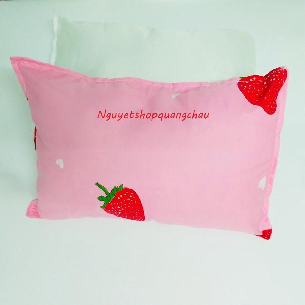 Vỏ gối nằm cho bé nhiều mẫu hoạt hình cute, ngộ nghĩnh cỡ 25x45cm - Áo gối đầu poly cotton