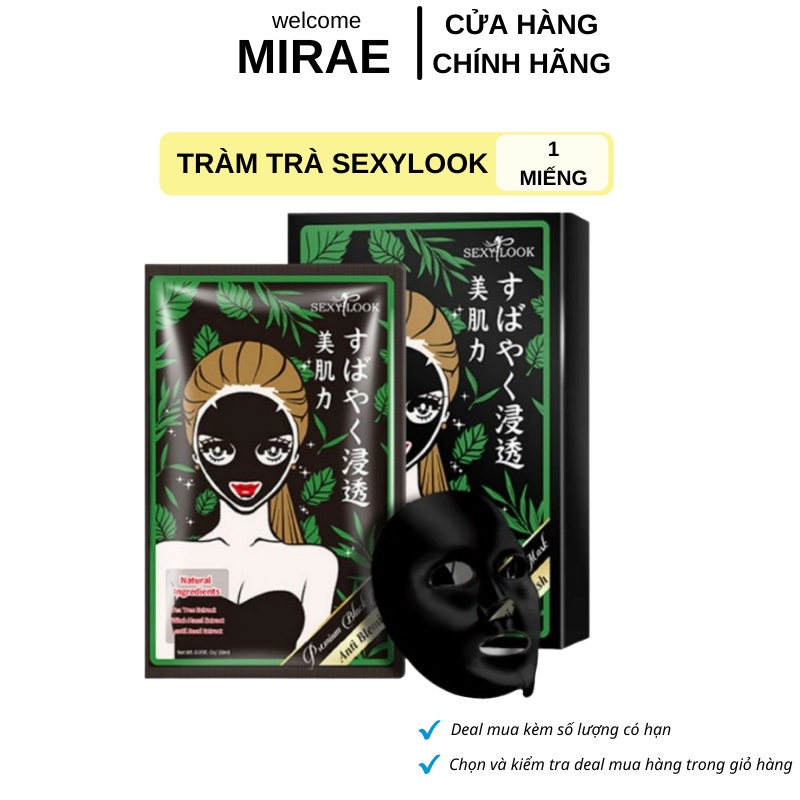 [Mã FMCGMALL -8% đơn 250K] Mặt Nạ Tràm Trà SEXYLOOK Kiểm Soát Dầu và Mụn (1 Miếng × 28ml)