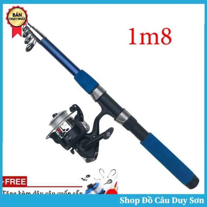 Bộ Cần Câu MáyGồm Kèm Máy Cước,Phao,Lưỡi,Chì,Chặn Phao - Kích thước: 1m8
