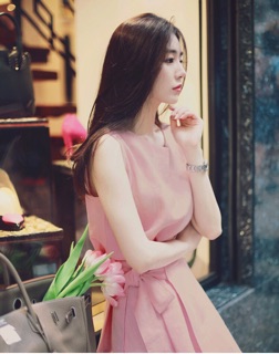 Váy cột nơ eo công sở thanh lịch