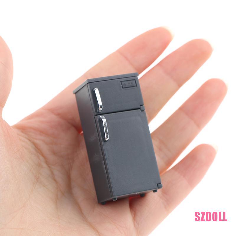 1 Mô Hình Tủ Lạnh mini Bằng Nhựa Màu Sắc Cho Nhà Búp Bê