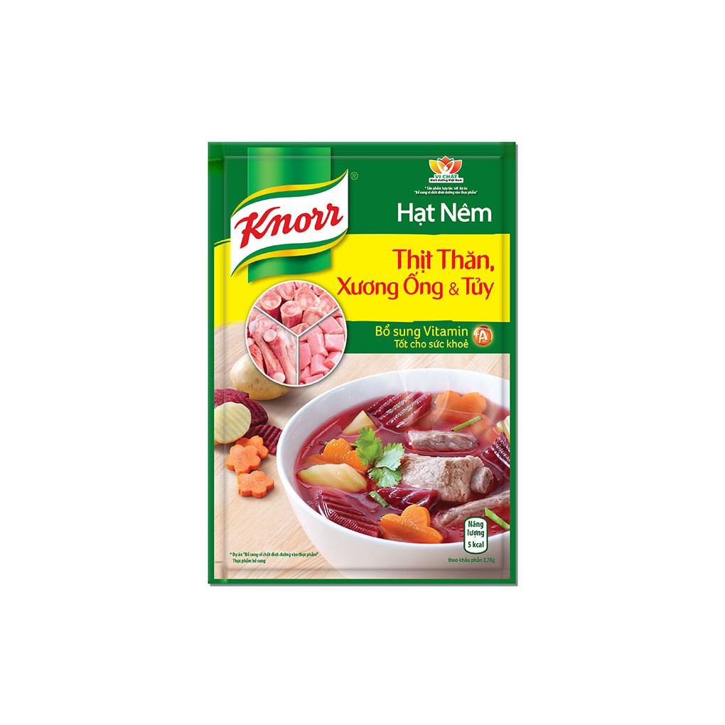 Hạt nêm Thịt thăn, xương ống, tủy Knorr gói 400g