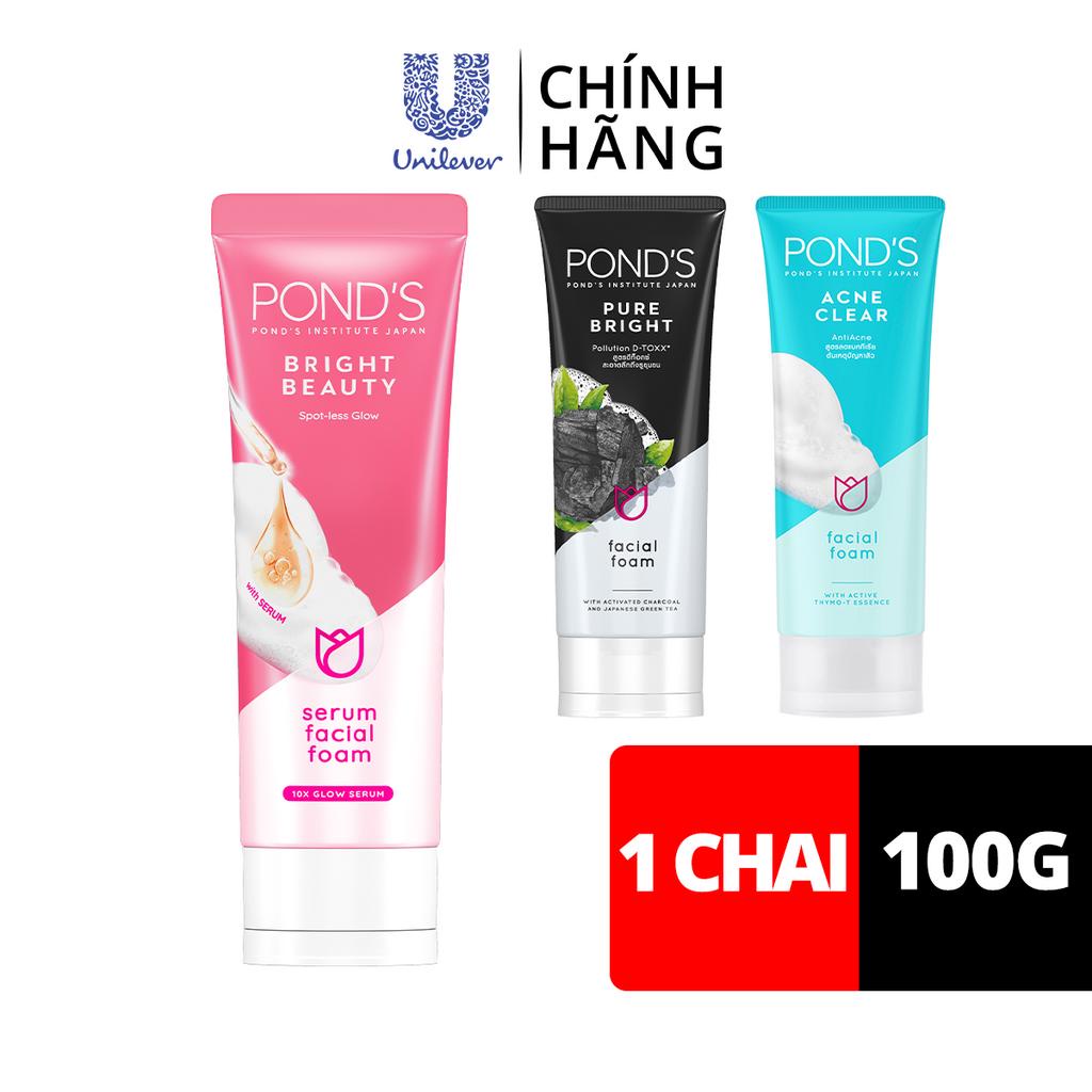 Sữa rửa mặt làm sáng da Pond's Pure Bright/ Bright Beauy/ Acne Clear 100g