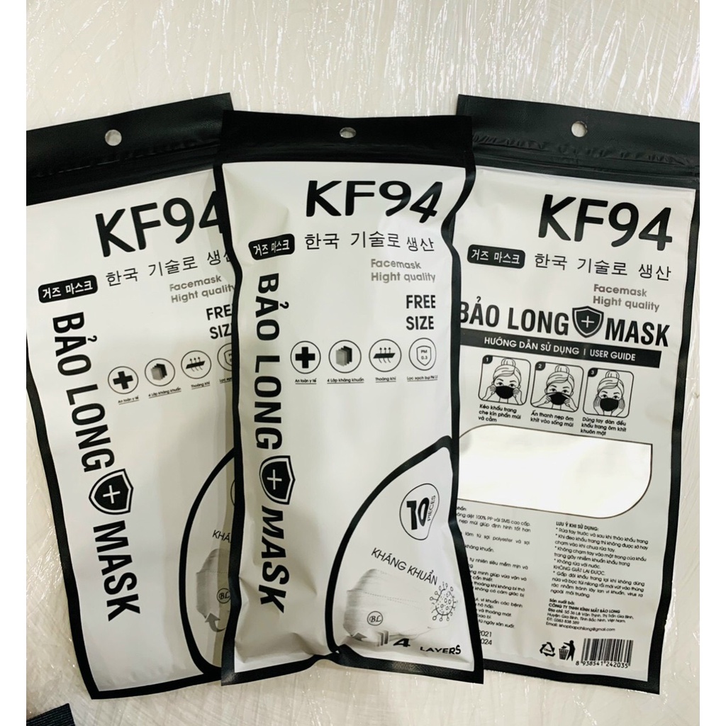 Bán sỉ, Combo sỉ 300 cái khẩu trang 4D KF94 BLMASK hàng loại 1