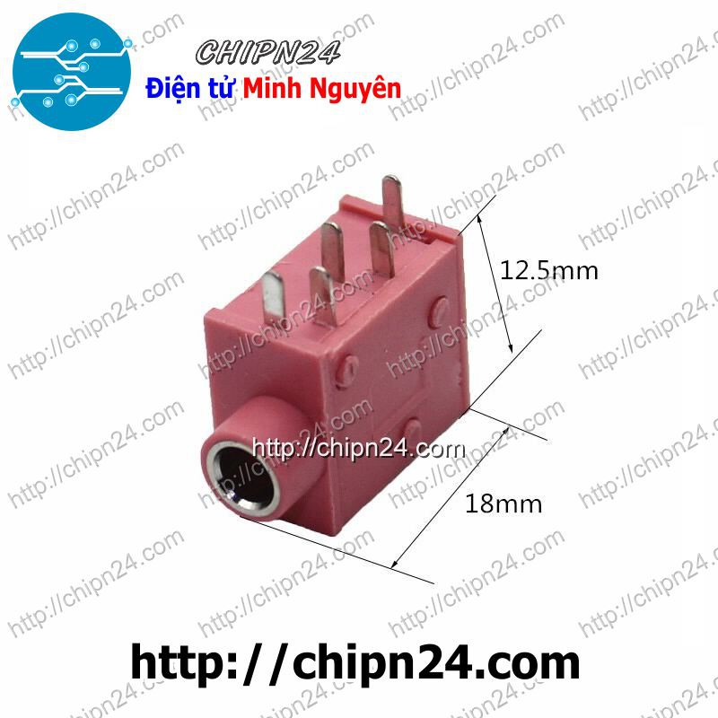 [2 CÁI] (G30) Jack Audio PJ-325 PJ325 Hồng 3.5MM