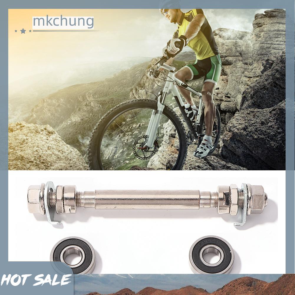 Trục bánh xe đạp phía trước/phía sau cỡ 140mm 180mm kèm 2 vòng bi thay thế cho xe đạp leo núi