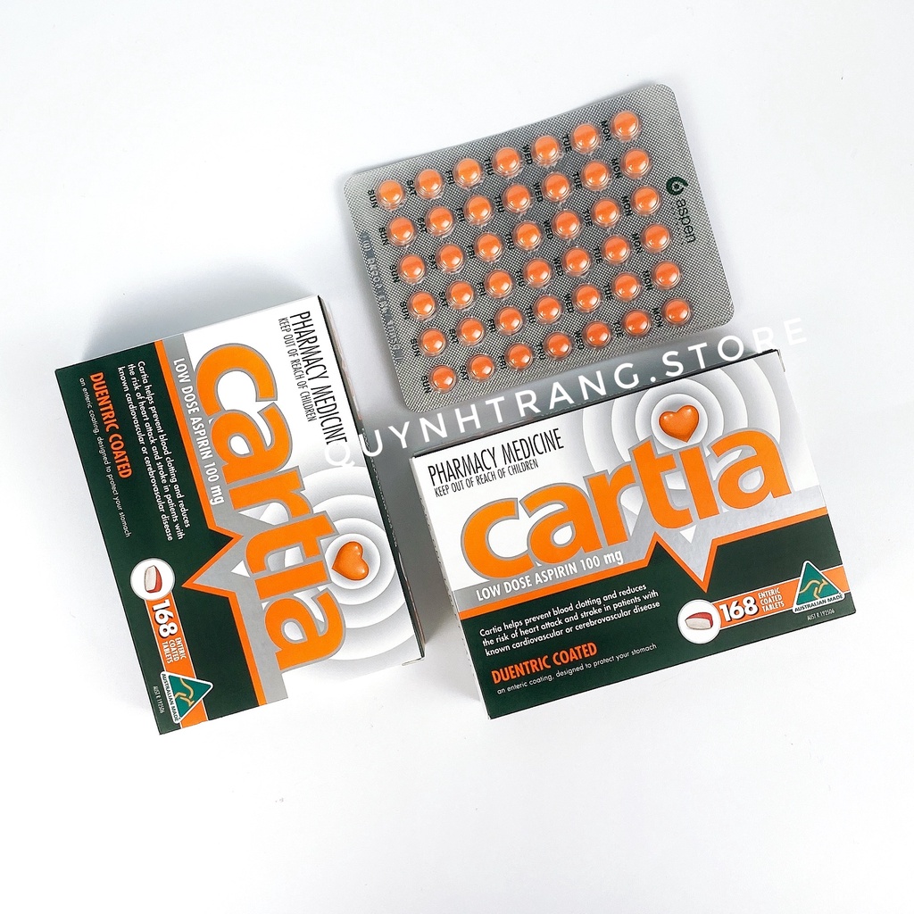 Viên chống đột quỵ Cartia 168 viên & 84 viên Úc
