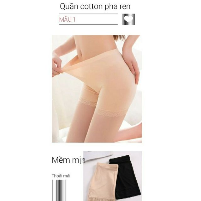 [Mã WASTDEP giảm 5K đơn bất kì] Quần Mặc Váy Cotton Phối Ren Đẹp | BigBuy360 - bigbuy360.vn