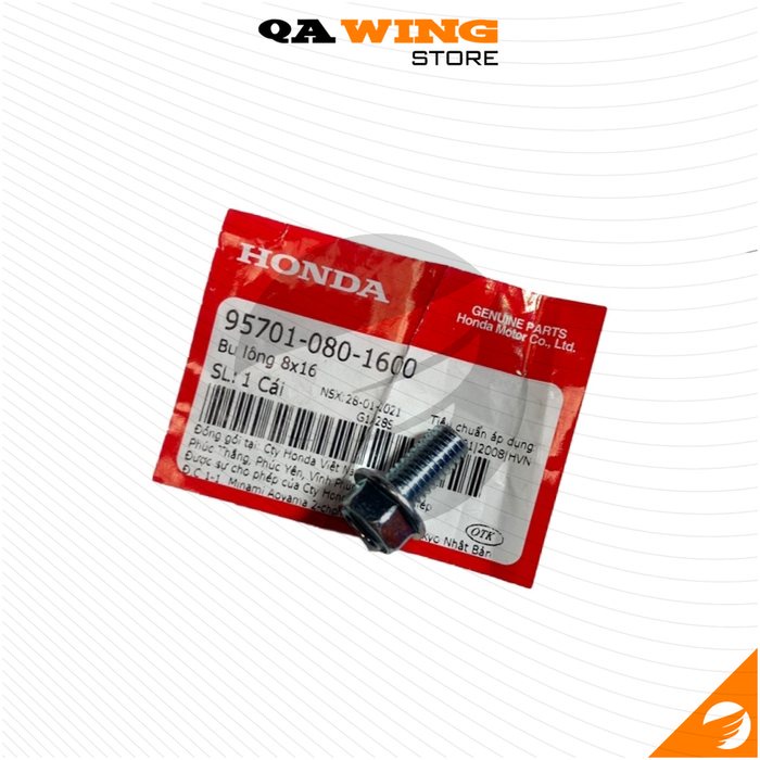 95701-080-1600 | Bu lông 8x16 | BOLT FLANGE 8X16 (Chính hãng)