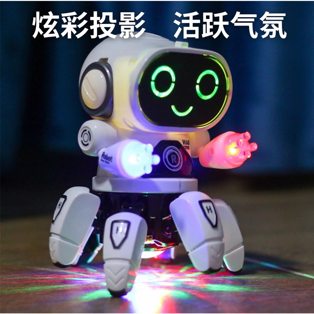 Robot đồ chơi thông minh phát nhạc nhảy múa gắn đèn led nhấp nháy vui nhộn Đồ chơi robot trẻ em- Đồ chơi đầy nhà