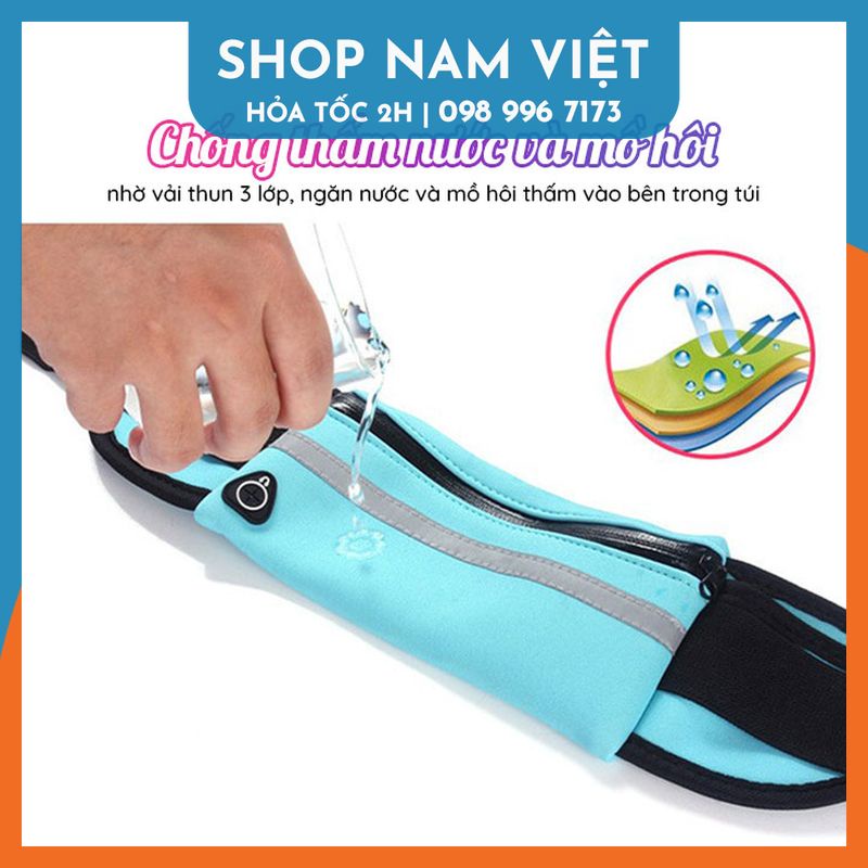 Túi đeo hông, đeo bụng tập gym, chạy bộ có ngăn để chai nước