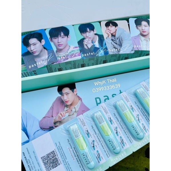 [Tặng Card BamBam] 1 dây 6 ống hít Ống hít mũi BamBam Pastel Inhaler phiên bản giới hạn mùi dầu thảo dược cực thơm