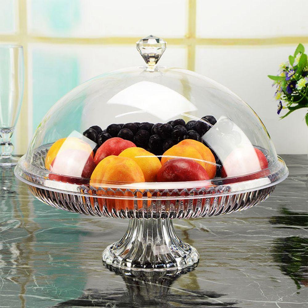 Khay Đứng Trong Suốt Có Nắp Đậy Đựng Trà Chiều / Bánh Tráng Miệng