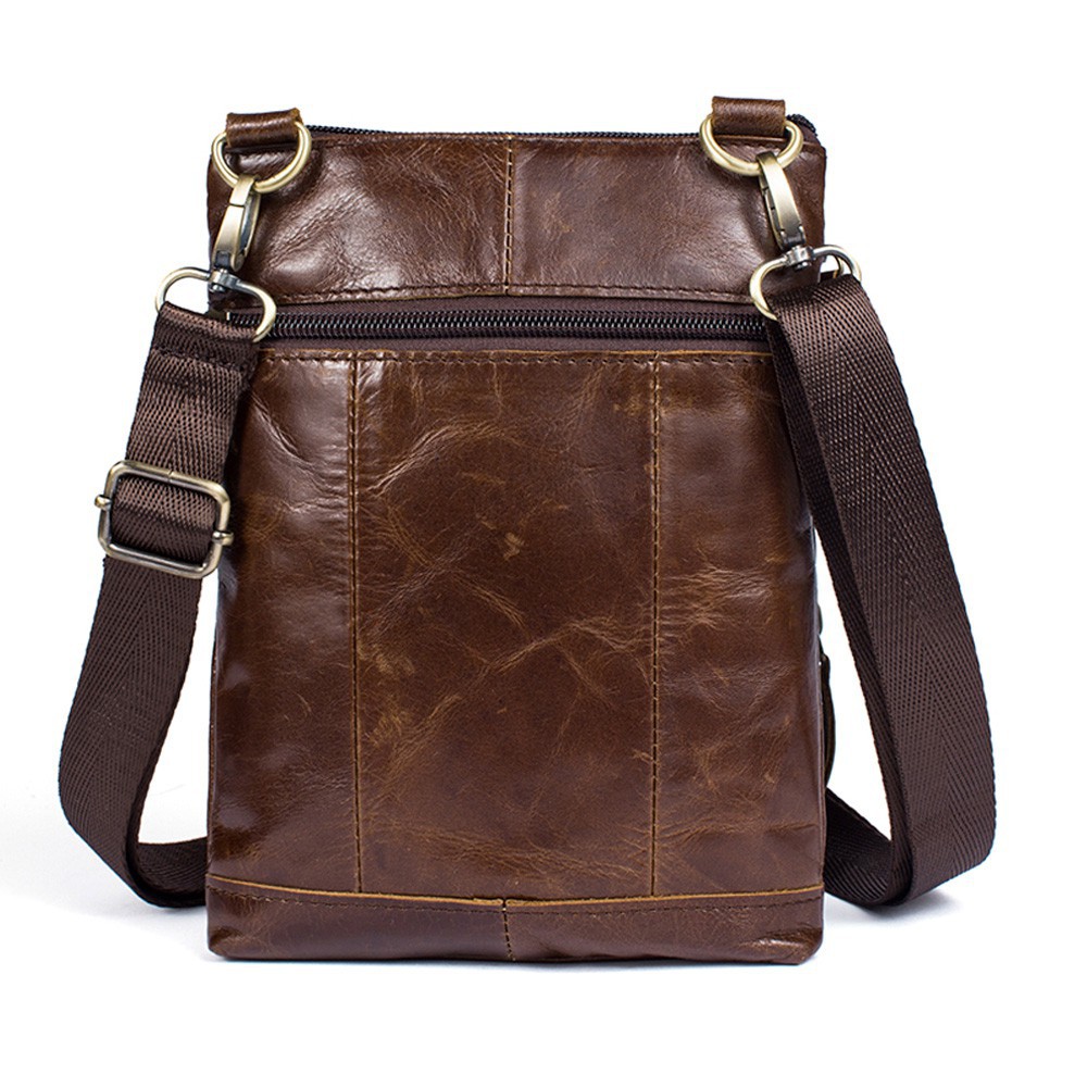 Túi đeo chéo chất liệu da bò cổ điển cho nam