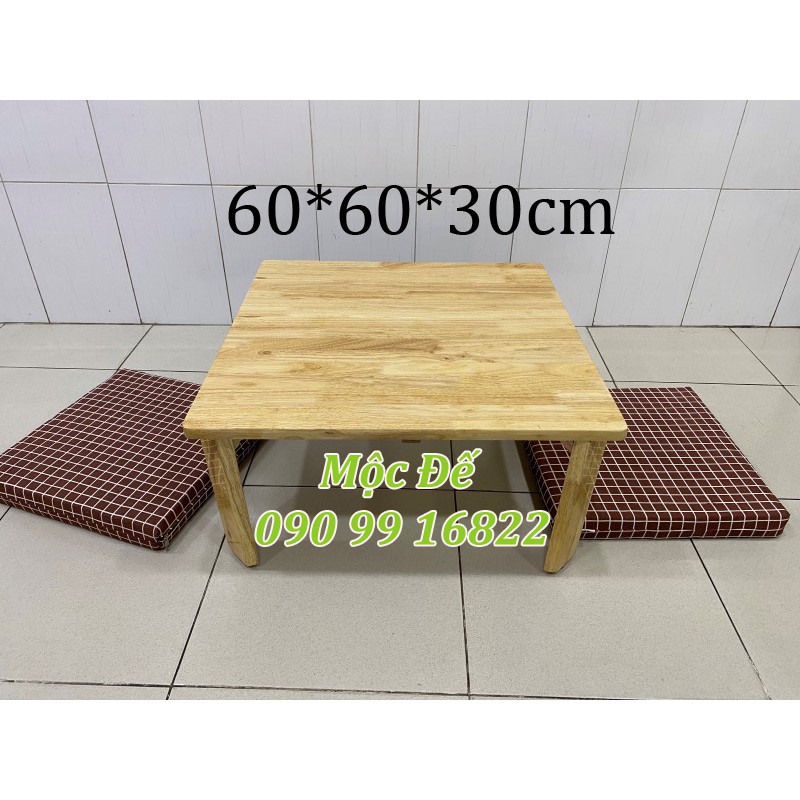 Bàn Gỗ Cao Su Gấp Gọn 70x50cm Kiểu Nhật Tatami Cao Cấp Hiện Đại Dùng Làm Bàn Trà Ngồi Bệt