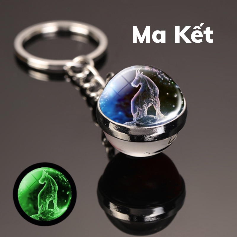 Móc Khóa 12 Chòm Sao Cung Hoàng Đạo Họa Tiết Độc Đáo