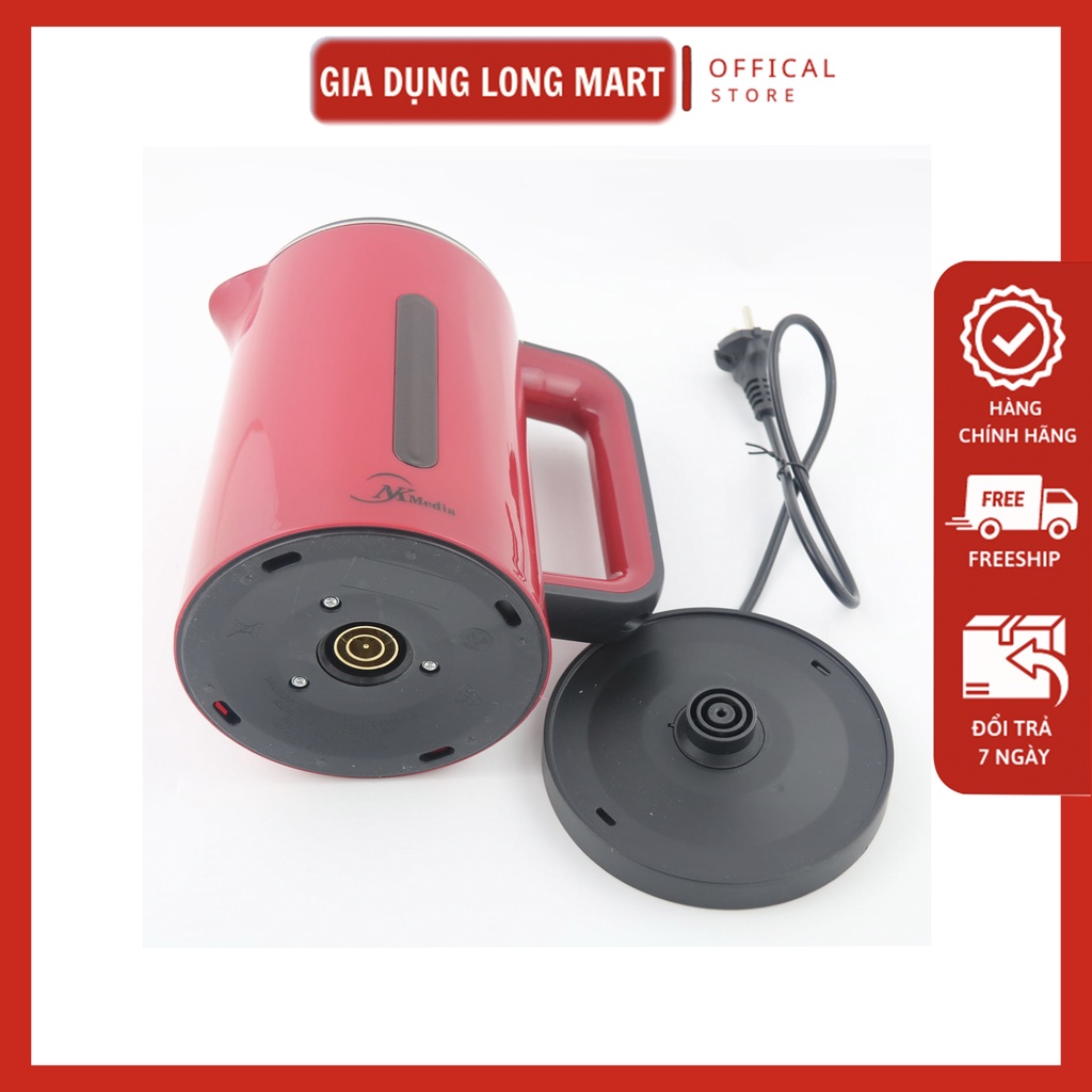 Ấm Đun Siêu Tốc Media 2.5L 2 Lớp Chống Nóng Bảo Hành 12 Tháng