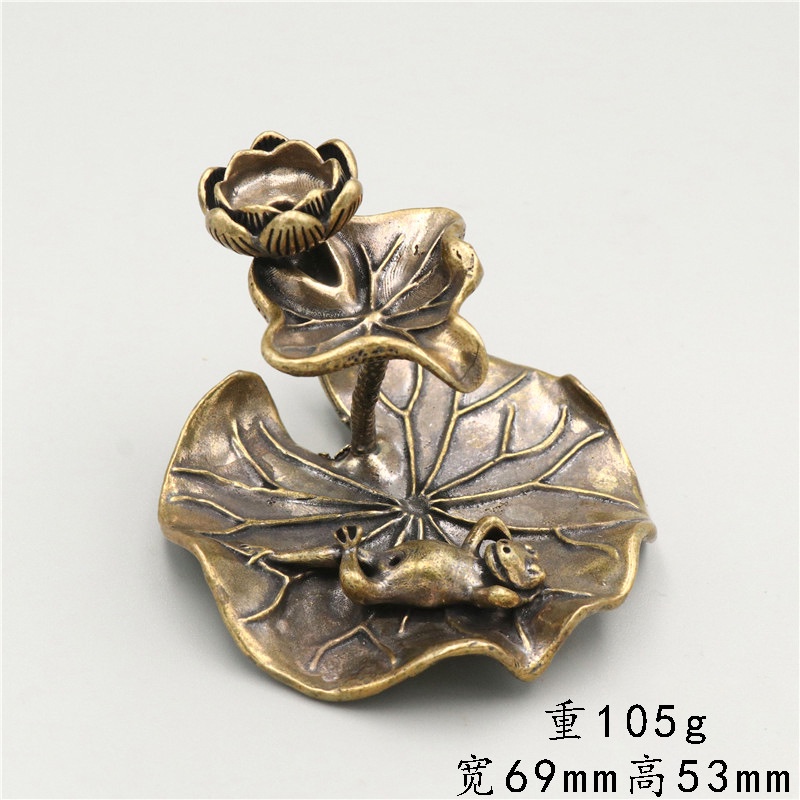 Thác khói trầm hương hình thác sen bằng đồng nguyên chất dùng đốt trầm nụ