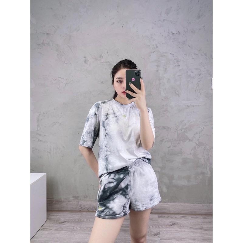 (HÀNG XUẤT XỊN) Quần short das hoạ tiết 1736 TYE DYE TEE Made in Cambodia full tag code