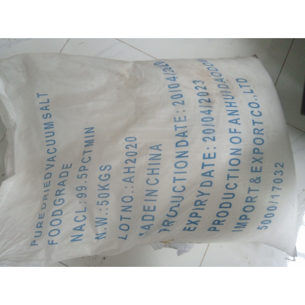 1kg Muối NaCl - natri clorua - sodium chloride. Sodium Chloride 99% (Tự pha nước muối sinh lý). Muối tinh khiết NaCl