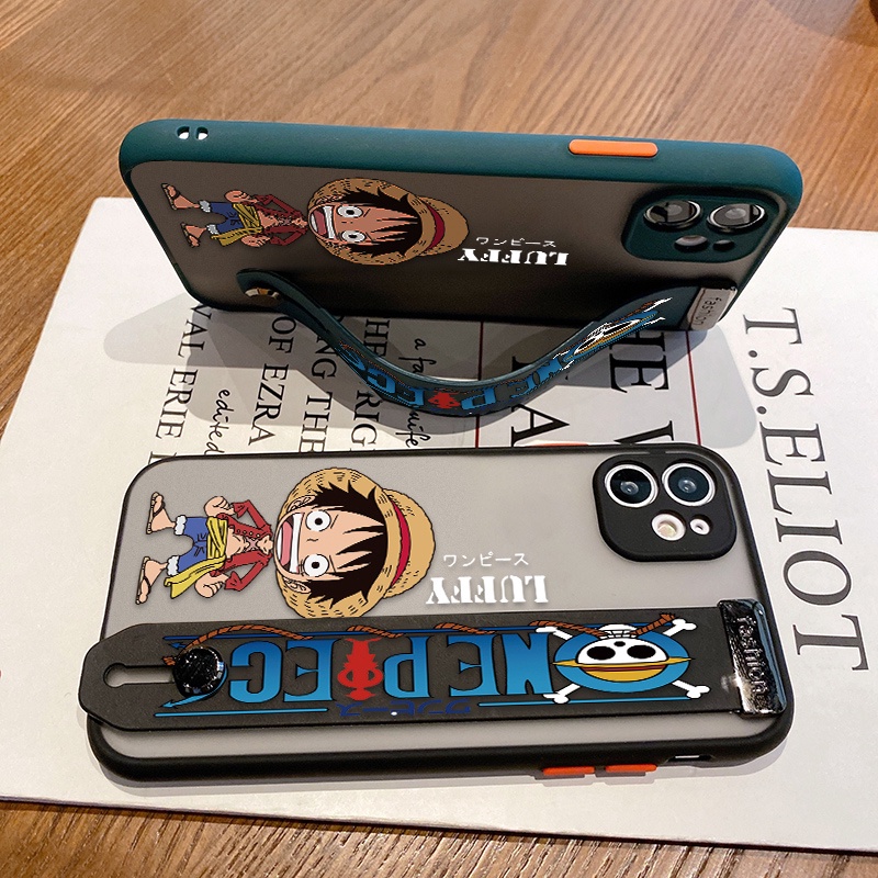 Ốp Điện Thoại Nhám Chống Sốc In Hoạt Hình One Piece Kèm Dây Đeo Cho Xiaomi Redmi Note 11 11S Note 11 Pro 4G/5G