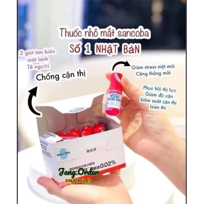 Nước nhỏ mắt cận Sancoba của Nhật Bản hỗ trợ tăng cường thị lực 5ml