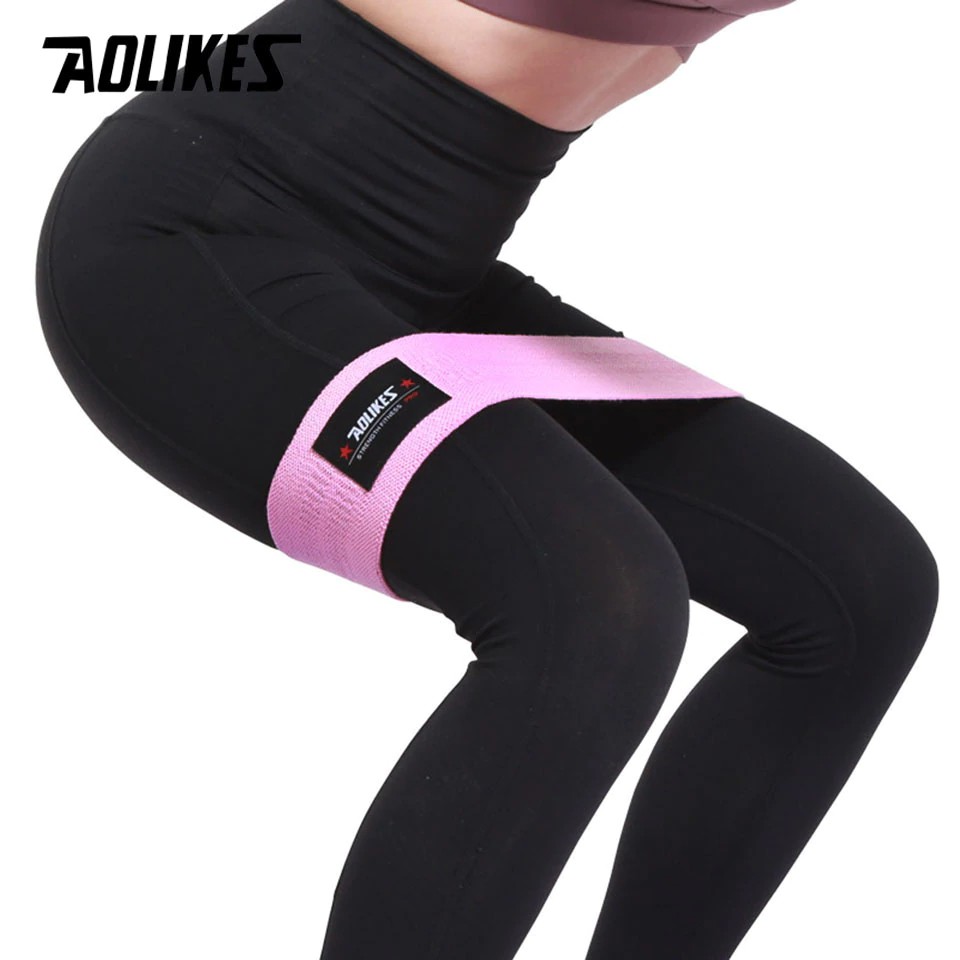 Mini Band Aolikes Có Size A-3603 | Dây Đàn Hồi Kháng Lực Miniband Vải Tập Mông, Tập Gym Chính Hãng Cao Cấp