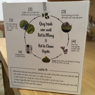Bột lá nhuộm tóc màu đen - Không hóa chất