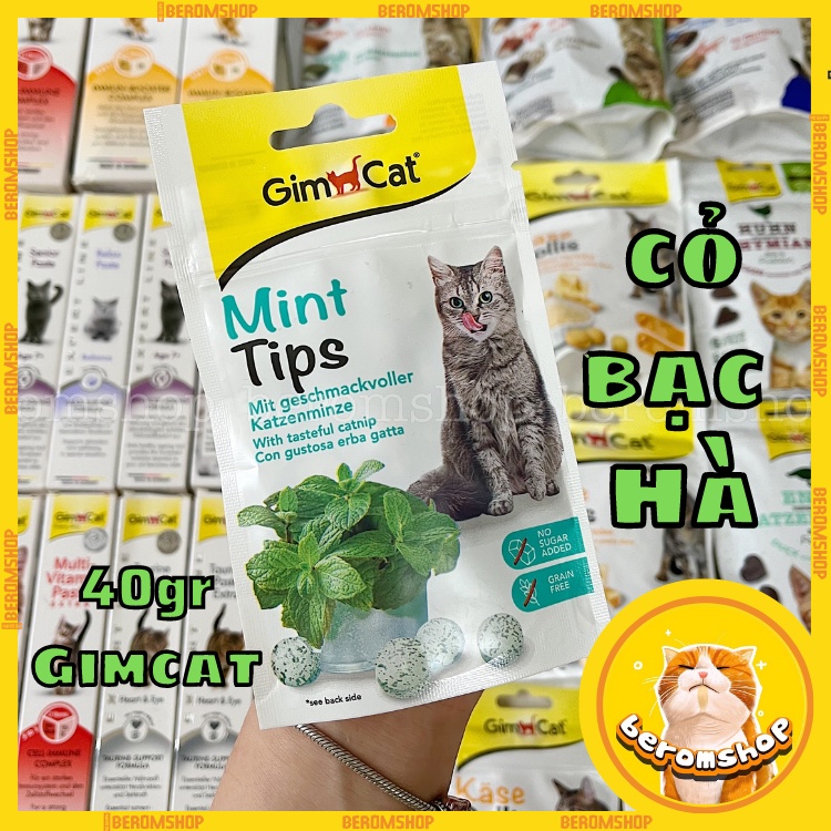 VIÊN GIMCAT MINTTIPS CỎ BẠC HÀ CHO MÈO 40G NHẬP ĐỨC GIÁ CỰC RẺ