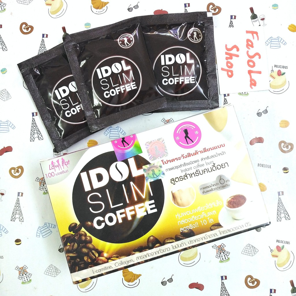 Cà phê IDOL SLIM Thái Lan hộp 10 gói x 15g coffee cafe