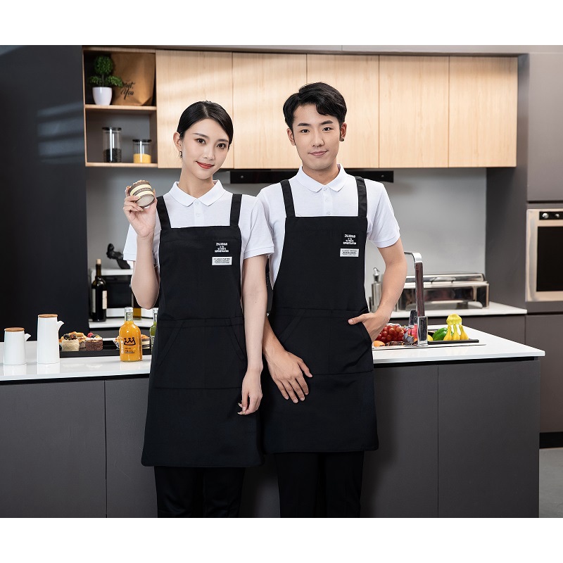 Tạp Dề Vải Canvas Chống Thấm Nước Phong Cách Unisex Mới