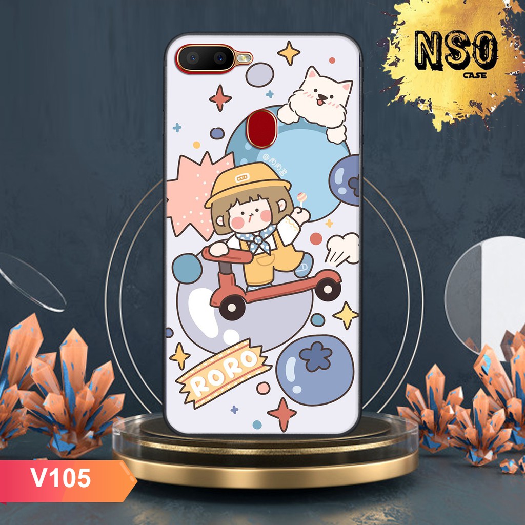 HÀNG NEW  Ốp Oppo A5S - Oppo A7 - Oppo F9 - Oppo A12 In Hình Roro Jump Siêu Cute