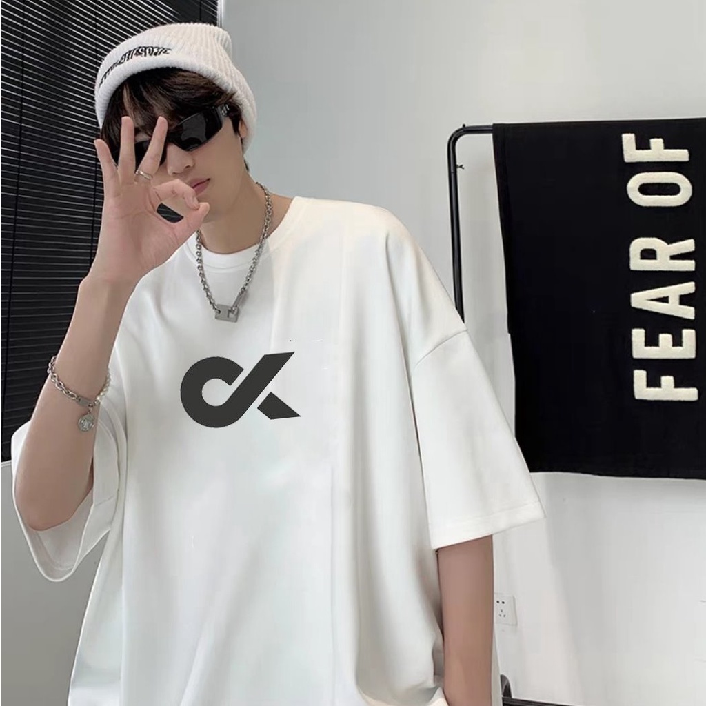 Áo thun unisex nam nữ tay lỡ form rộng hoạt tiết móc vải dày mịn 2022T3405